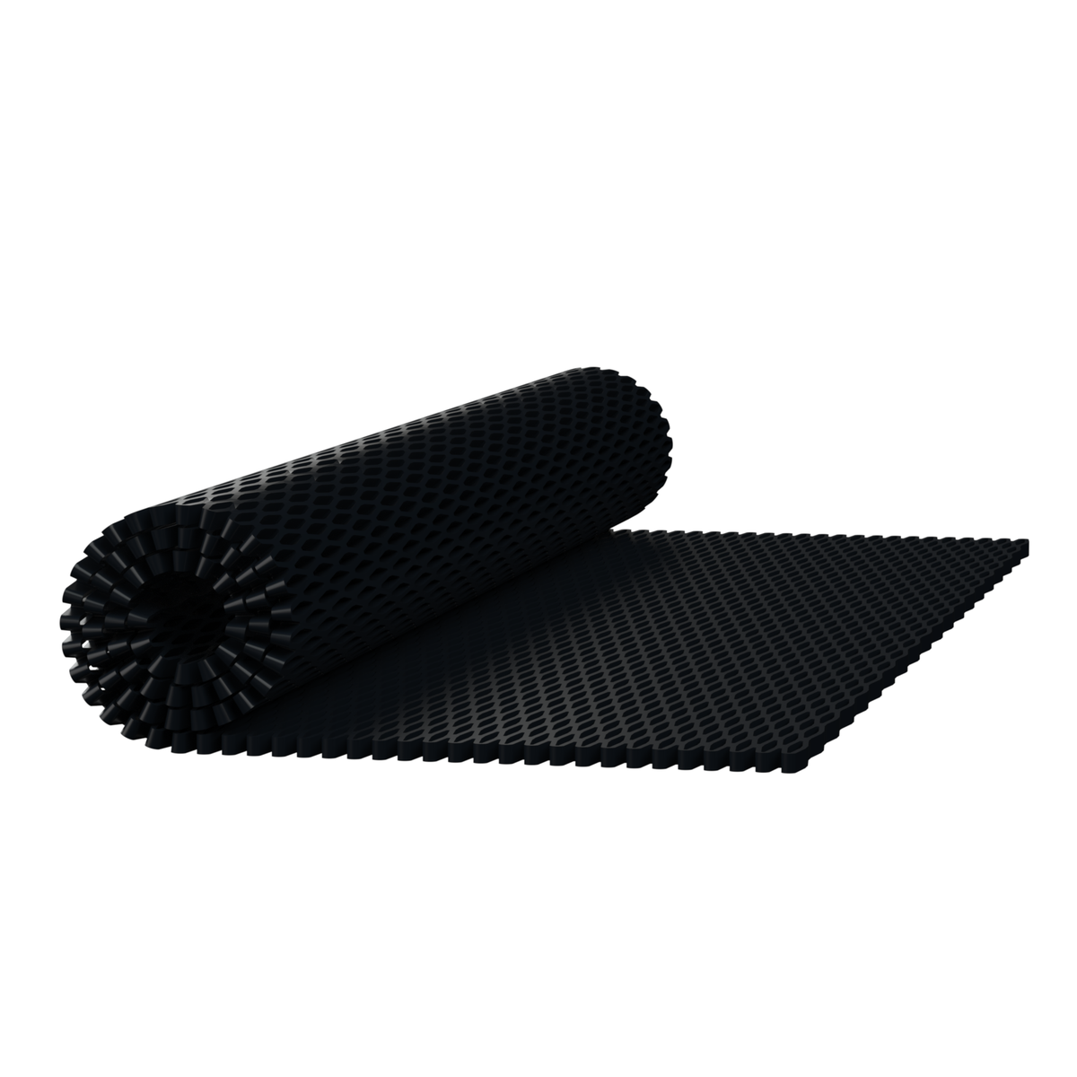 EMS Struxaform Lattice rolled for storage · Onyx colorway