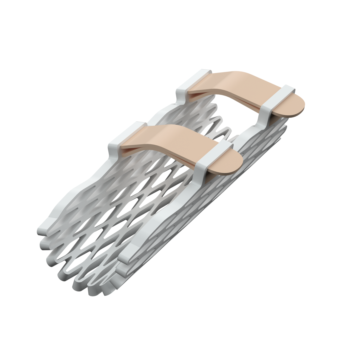 Struxaform Finger Splint — Sand colorway (white lattice, flesh straps)